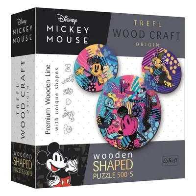 Trefl Wood Craft Origin Puzzle Mickey Mouse 505 dílků - dřevěné