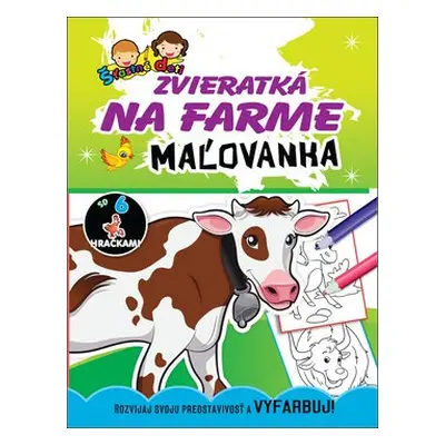 Zvieratká na farme Zvířátka na farmě, maľovanka / omalovánka