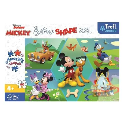 Trefl Puzzle Super Shape XXL Mickey Mouse: Zábava 60 dílků