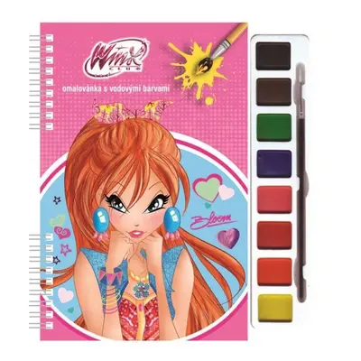 Winx Club Bloom - Omalovánky s vodovými barvami (růžová)