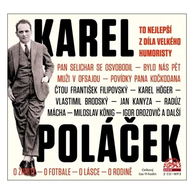 To nejlepší z díla velkého humoristy - 2 CDmp3 - Karel Poláček