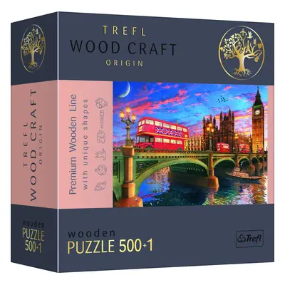 Dřevěné puzzle Westminsterský palác, Big Ben 501 dílků - Trefl