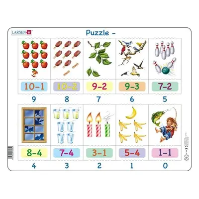 Puzzle Matematika odčítání 10-0