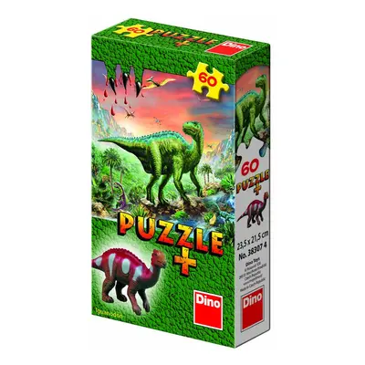 Dinosauři - puzzle 60 dílků + figurka - CZ Drami