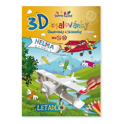 3D omalovánky Letadlo