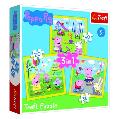 Trefl Puzzle Peppa Pig 3v1 (20,36,50 dílků) - Trefl