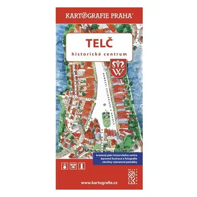 Telč - Historické centrum/Kreslený plán města