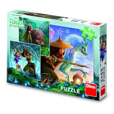 Puzzle Raya a kamarádi 3 x 55 dílků - Dino