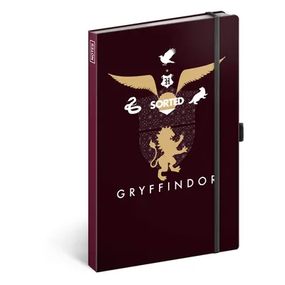 Notes Harry Potter - Gryffindor, linkovaný, 13 × 21 cm