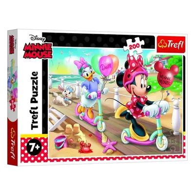 Trefl Puzzle Minnie - Na pláži / 200 dílků