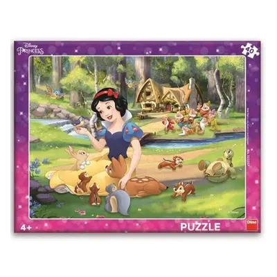 Puzzle deskové Sněhurka a zvířátka 40 dílků