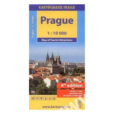 Prague - Mapa turistických zajímavostí 1:10 000