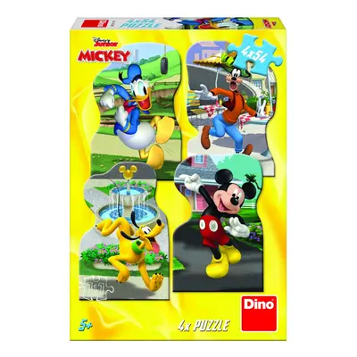 Puzzle Mickey ve městě 4x54 dílků - Dino