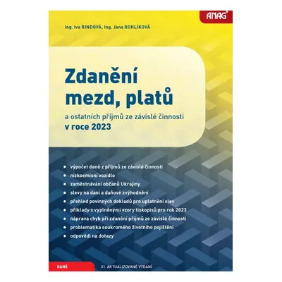 Zdanění mezd, platů a ostatních příjmů ze závislé činnosti v roce 2023 - Iva Rindová