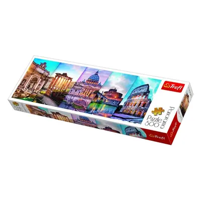 Trefl Puzzle Cestování po Itálii / 500 dílků Panoramatické - Taf Toys