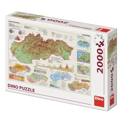 Puzzle mapa Slovenska 2000 dílků