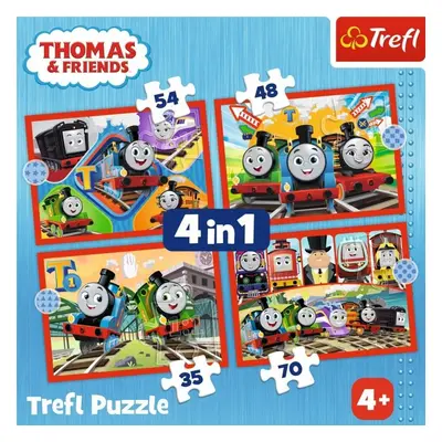 Trefl Puzzle Mašinka Tomáš 4v1 (12,15,20,24 dílků)