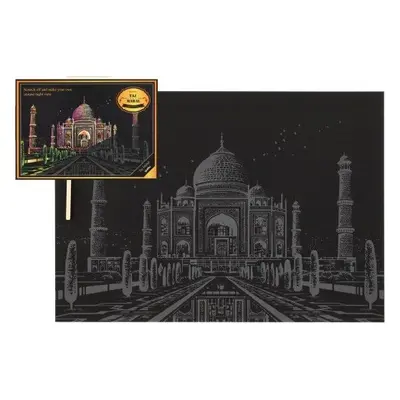 Škrabací obrázek barevný Taj Mahal 40,5x28,5cm A3 v sáčku