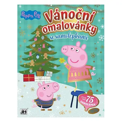 Peppa Pig - Vánoční omalovánky se samolepkami