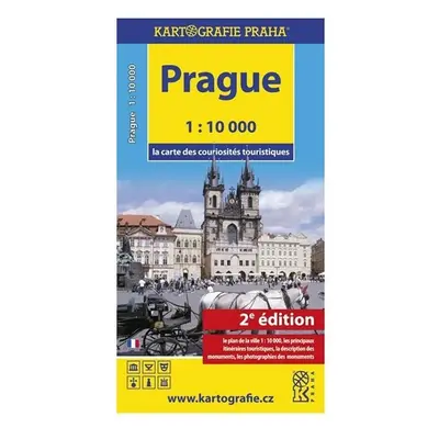 Prague - la carte des couriosités touristiques /1:10 tis.