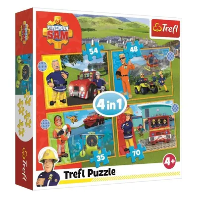 Trefl Puzzle Statečný požárník Sam 4v1 (35 ,48, 54, 70 dílků)