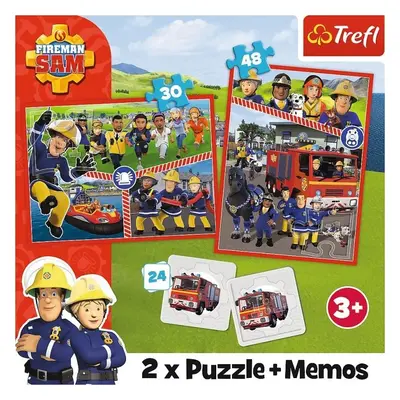 Trefl Puzzle Požárník Sam / 30+48 dílků+pexeso, 1. vydání