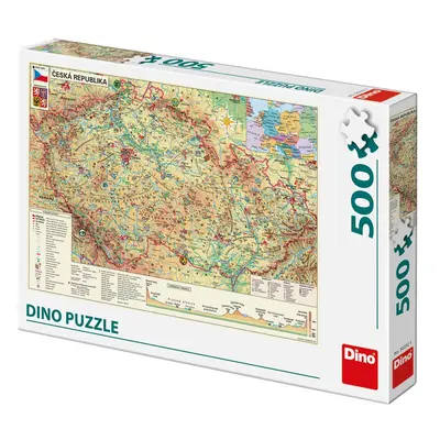 Mapa České republiky: puzzle 500 dílků - Dino