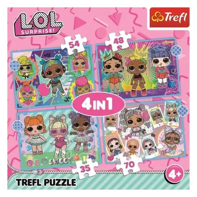 Trefl Puzzle LOL Surprise: Seznamte se s panenkami 4v1 (35,48,54,70 dílků)