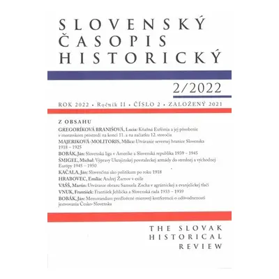 Slovenský časopis historický 2/2022