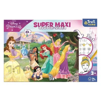 Trefl Puzzle Veselé princezny super maxi 24 dílků - oboustranné