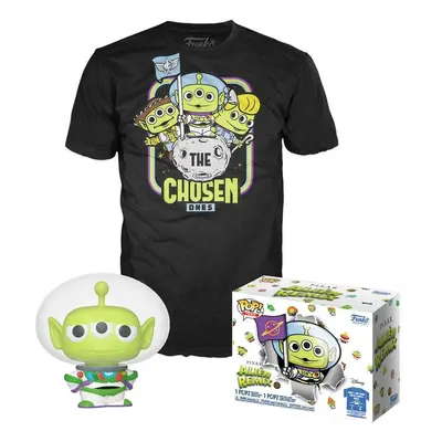 Funko POP & Tee: Pixar- Alien As Buzz GITD (svítící ve tmě) - velikost S