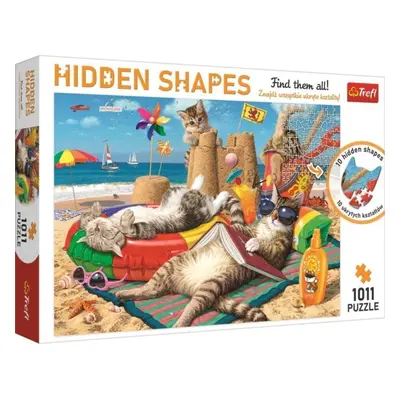 Trefl Puzzle Hidden Shapes - Kočičí prázdniny / 1011 dílků