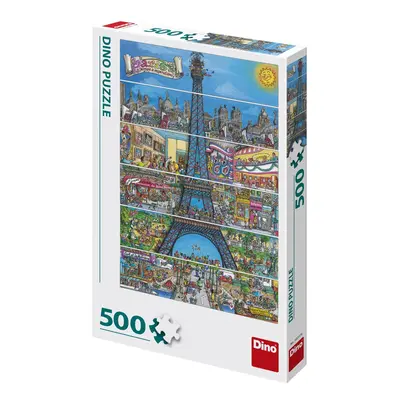 Puzzle Eiffelova věž 500 dílků, 1. vydání - Dino