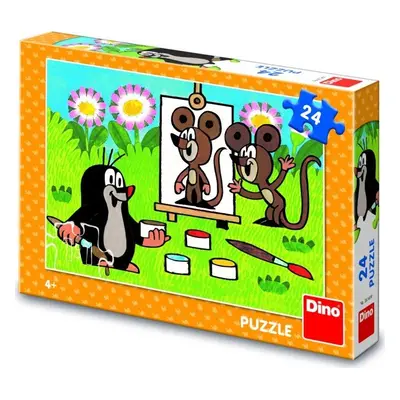 Puzzle Krtek malířem 24 dílků - Dino