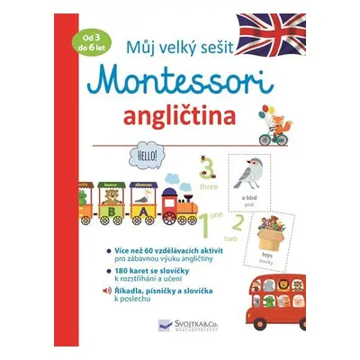 Můj velký sešit Montessori - Angličtina 3 až 6 let - Lydie Barusseau