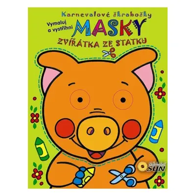 Masky - Zvířátka ze statku - Karnevalové škrabošky