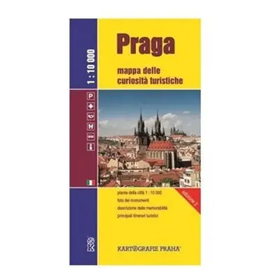 Praga - Mappa delle curiosita turistiche /1:10 tis.