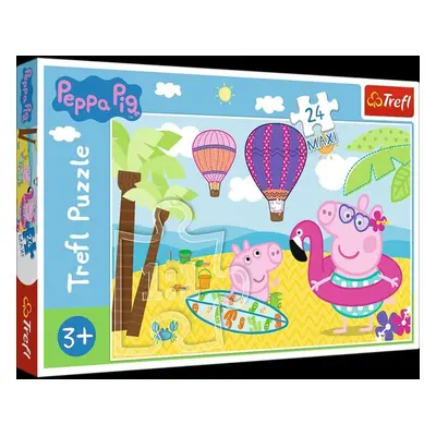 Trefl Puzzle Peppa Pig - Prázdniny / 24 dílků MAXI