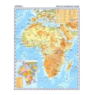 Afrika - příruční obecně zeměpisná mapa A3/1:33 mil.