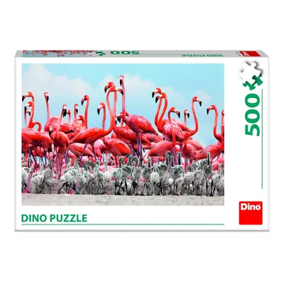 Puzzle Hejno plameňáků 500 dílků - Dino