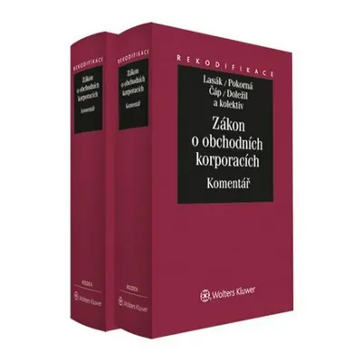 Zákon o obchodních korporacích I.+II. díl :Komentář/komplet - Jan Lasák