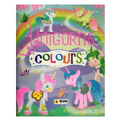 Třpytivé omalovánky: Unicorns - colours - lila