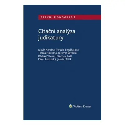 Citační analýza judikatury - Jakub Harašta