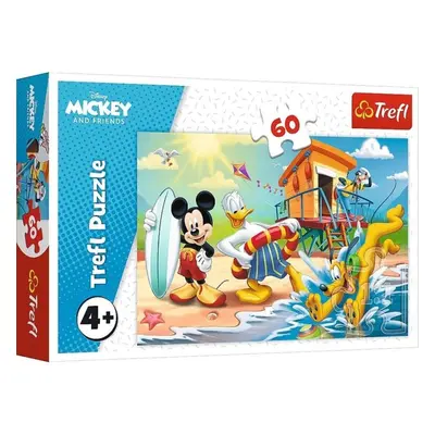 Trefl Puzzle Mickey Mouse na pláži / 60 dílků