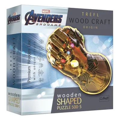 Trefl Wood Craft Origin Puzzle Marvel: Rukavice nekonečna 505 dílků - dřevěné