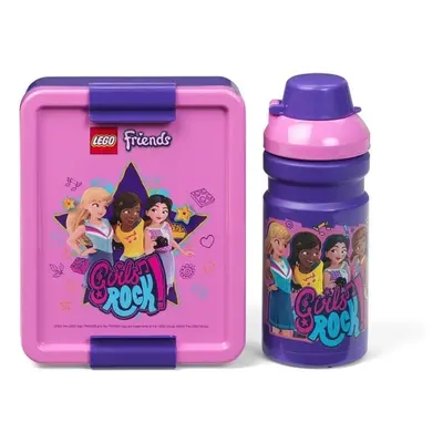 Svačinový set LEGO Friends Girls Rock (láhev a box) - fialová