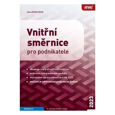 Vnitřní směrnice pro podnikatele 2023 - Hana Kovalíková