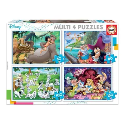 Puzzle Disney pohádky 4v1 (50,80,100,150 dílků)