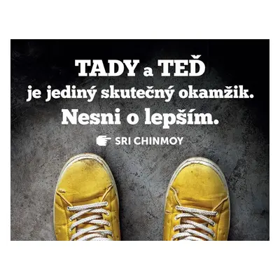 Magnet na lednici - Tady a teď je jediný skutečný okamžik. Nesni o lepším. - Sri Chinmoy