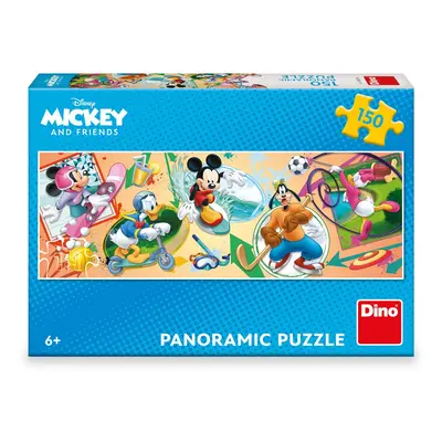 Puzzle Mickey s kamarády sportují 150 dílků panoramic - Dino